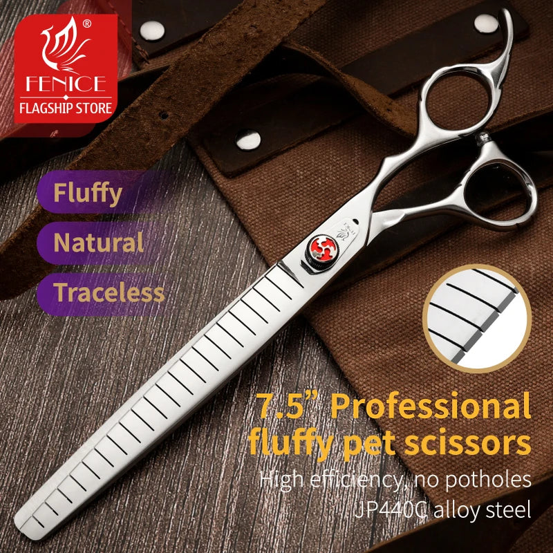 Fenice 7.0/7.5 inch Professional Dog Grooming Scissors JP440C Cutting Thinning Shears Pets Supplies for Pet Beauticians Groomers