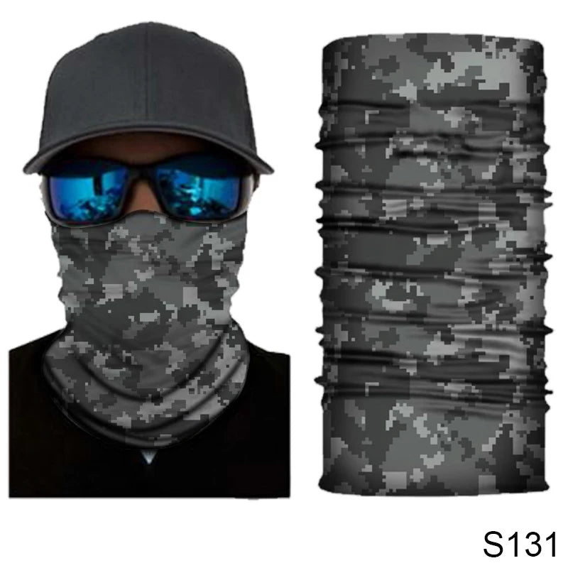Camouflage Cycling Face Mask Scarf Neck Gaiter Men Seamless Bandana Women Headband Balaclava Tube Face Shield