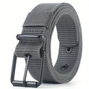Men's Belt Porous Canvas Pin Buckle Leather Belt Outdoor Sports Belt Women's Trendy Eyelet Belt With Jeans Belt For Men Women