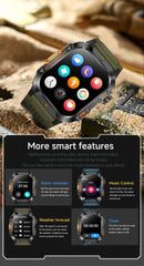 New Outdoor 10ATM Waterproof Swim Smart Watch Men GPS Compass Flashlight 540mAh Large Battery Bluetooth Call Sport HD Smartwatch