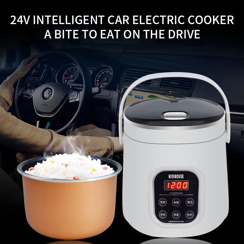 2L vehicle electric cooker 12V+24V general model of large truck car 2L car mounted Rice cooker is suitable for cars and trucks