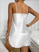 Women's small fresh short dress home casual breathable pajamas nightdress imitation silk home wear