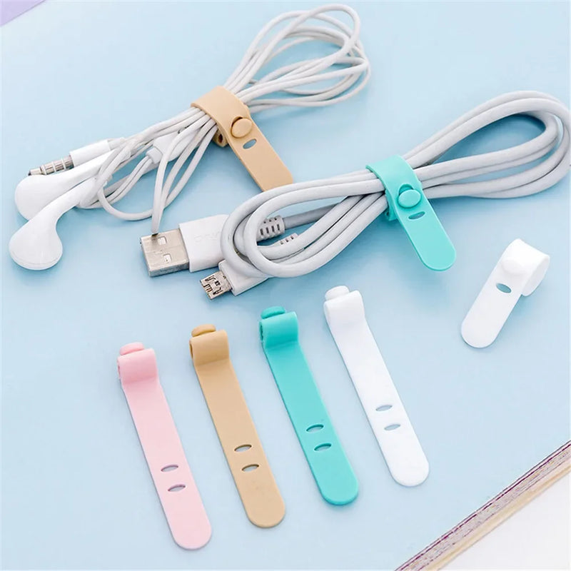 4pcs Usb Organizer Organizer Cables Desk Set Earphone Clip Charger Organizer Wire Data Line Holder Line Fixer Desk Accessories