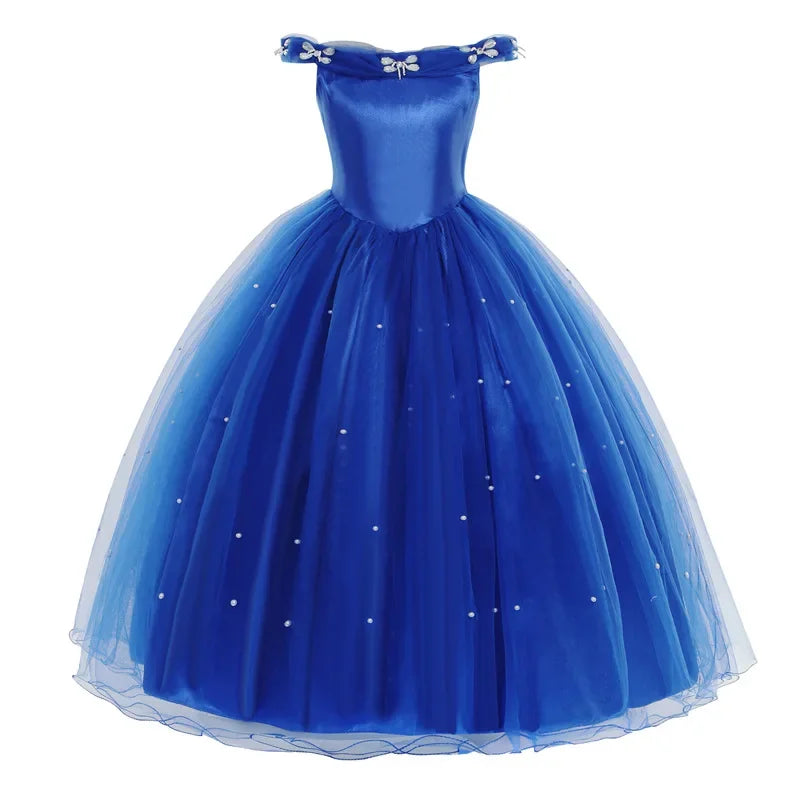 Girls Cinderella Dress Christmas Halloween Party Princess Costumes Kids Birthday Gown dresses