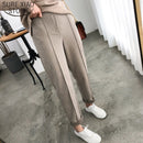 Dicke Bleistifthosen für Damen, Frühling Winter 2023, OL-Stil, Wolle, Damen Anzughose, locker sitzende Damenhose, Caprihose 6648