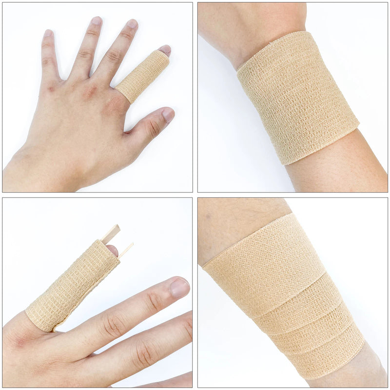 1roll 2.5/5/7.5/10cm*4.6m Non Woven Elastic Self Adhesive Bandage Cohesive Bandage for Sports Fixing Finger Wrist Leg