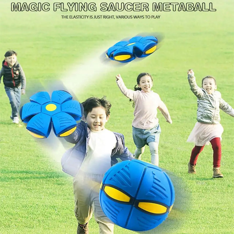 Blue Flying Saucer Ball Outdoor Parent Children Toy Foot Magic Deformation Foot Pressure Decompression Vent Ball