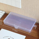 1Pcs New Stationery Holder Sticker Plastic Storage Box Manual Account Container Tool Case Mini Transparent Office Desk Organizer