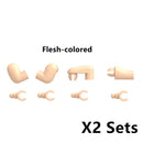 MOC Military Building Blocks Soldiers Figures Special Accessories Squatting Posture Arm Hand Kit Bricks Toys For Kid Gifts O020