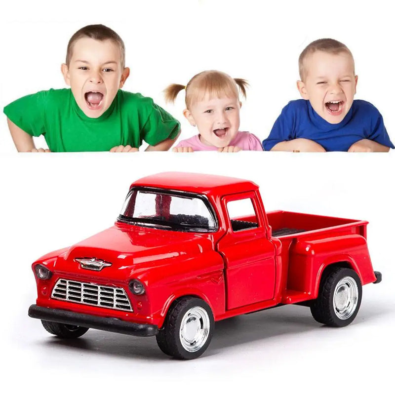 Classic Pickups Truck Car Model 1:32 Scale Pull Back Alloy Diecast & Toys Vehicle Christmas Collection Toy Car For Boys M0f1