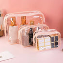 Men Women PVC Transparent Cosmetic Bag Clear Zipper Makeup Bags Organizer Travel Bath Wash Toiletry Storage Bags Make Up Case