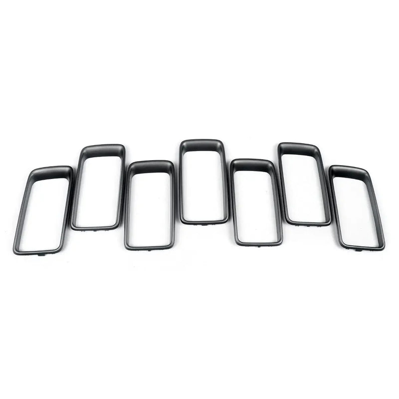 7X Front Grille Grill Inserted Ring Trim Cover For Jeep Grand Cherokee 2014-2016