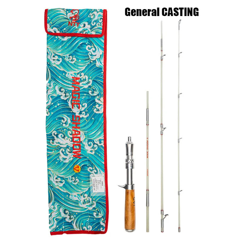 1.5M FUJI Trout Fishing Rod Glass Fibre Squishy CASTING Fishing Rod Top Outdoor Gear with Solid Wood Handles