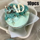 10Pcs Acrylic Dad Birthday Cakes Topper for Father's Day Party DIY Baking Cupcake Decor Tools Happy Birthday Decoration Supplies