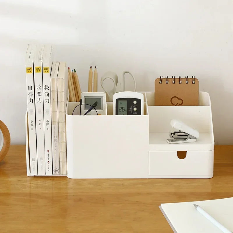 Desk Stretchable Box Office Organizer Bins Storage Holder Desktop Pencil Pen Sundries Stationery Office School Supplies