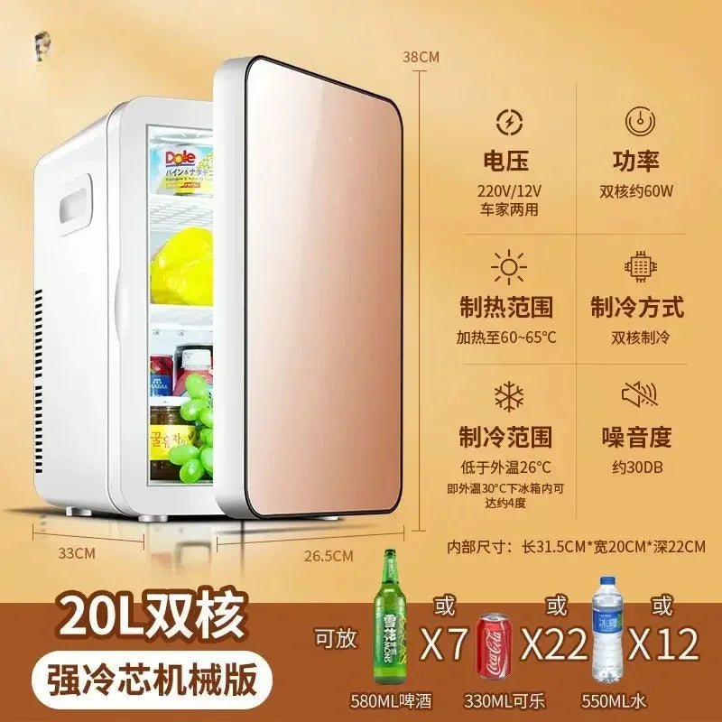 Mini refrigerator house dormitory student mask cosmetics refrigerated dormitory car home dual-purpose refrigeration refrigerator