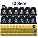 6-48Sets Pirate Party Supplies Halloween Pirate Costumes Child Birthday Party Favors Pirate Accessories Pirate Hat Sword