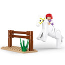 SLUBAN Girl Princess Royal Carriage Wagon Horse Racing Party Model Building Blocks Enlighten Action Figure Toys For Children
