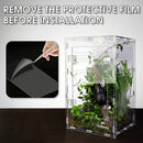 Reptile Acrylic Enclosure High Transparency Habitat Tank for Spider Mantis Gecko Corn Snake Breeding Box with Ventilation Holes