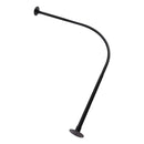 Shower Curtain Rail L Shape No Drilling Rail Corner Stainless Steel Telescopic Rod with Shower Curtain Rings