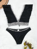 Push Up Women Swimsuit 2021 High Waisted Bikinis Sexy Bikini Set Ruffle Swimwear For Women Bathing Suit Beachwear Swimming Suits