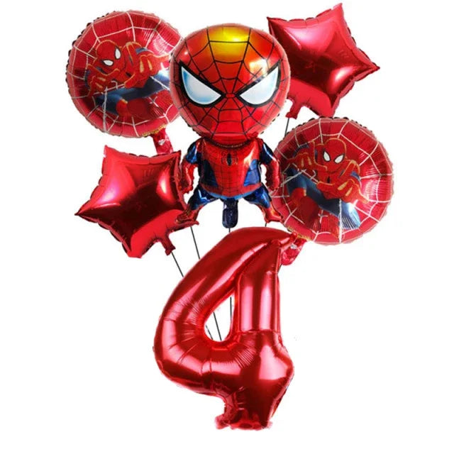 Spiderman Party Supplies Include Paper Cups Plates Balloons Tablecloth Cake Toppers for Kids Birthday Party Decor Baby Shower