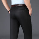 BROON 2023 Herren Neue Freizeit-Hosen Mittelhohe Taille Gerade Formelle Lange Hose Erwachsene Einfarbige Flache Design-Hose Business Herren