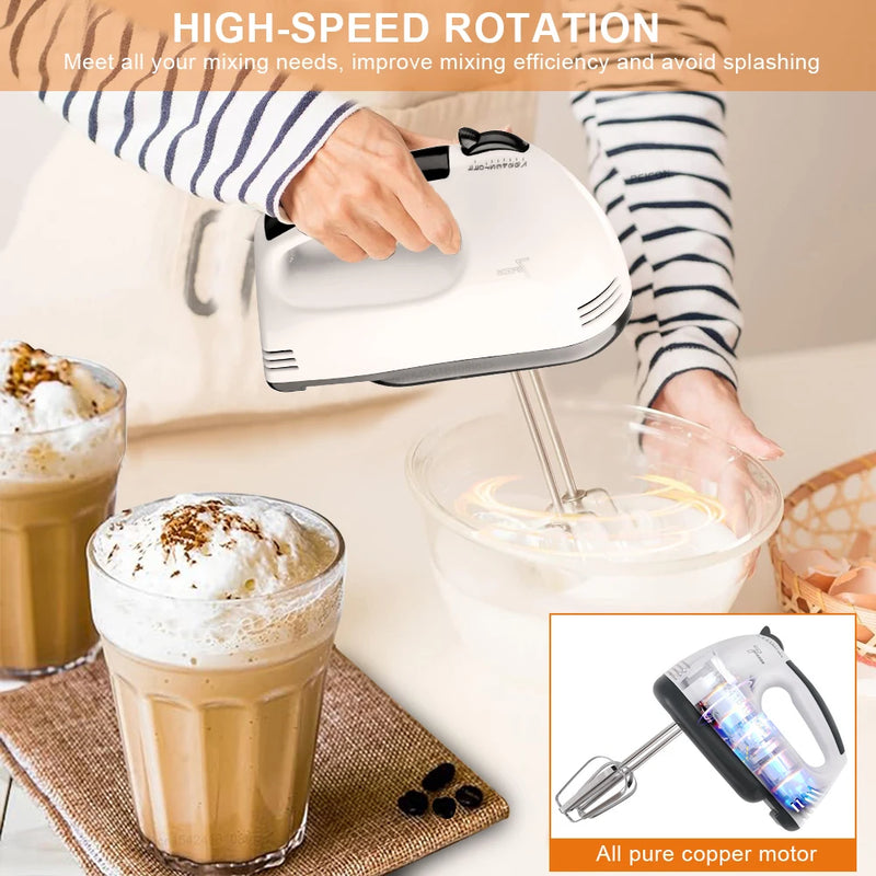 Electric Egg Beater Professional Handheld Blender Mixer Egg Beater Automatic Cream Blender Dough Cake Baking Pastry