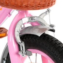 STITCH Retro 12/14/16/18 inch children's bike for 2-8-year-old girls, children's bike with front basket, support wheels
