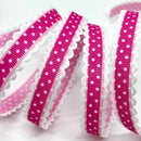 2cm 5Yards Dots Printed Embossed Ribbon For Handwork DIY Craft Bows Scrapbook Easter Wedding Christmas Deco Gift Floral Packing