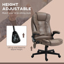 6 Point Vibrating Microfiber Massage Office Chair with Heat Dark Brown