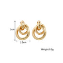 Neue Twist Ohrstecker Goldfarbe Metall Damen Ohrringe Rotierende Spirale Ausgefallene Ohrringe für Damen Europäischer Schmuck