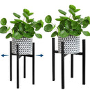 Blumenständer Erweiterbare Breite für 23-37cm und Verstellbare Höhe, Metall Pflanzenhalter,Blumentopfhalter, Topfpflanzenständer