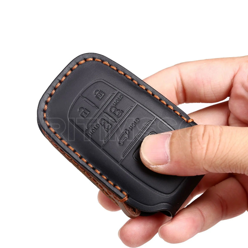 Leather Car Key Case Cover for Toyota Sienna Smart Car Key Fob 2021 2022 5/6 Buttons Remote Keyless Protector Holder Accessories