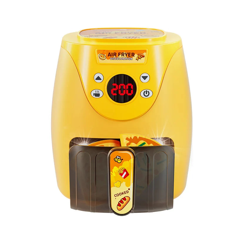 Air Fryer Toys Simulated Kitchen Utensils Color Changing Food Children's Gifts Timers Kitchenware Barbecue Pretend Play Fried