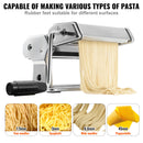 SucceBuy Manual Pasta Maker Machine Set Stainless Steel Slicer Fresh Noodle Rollers Cutter Home-Appliance