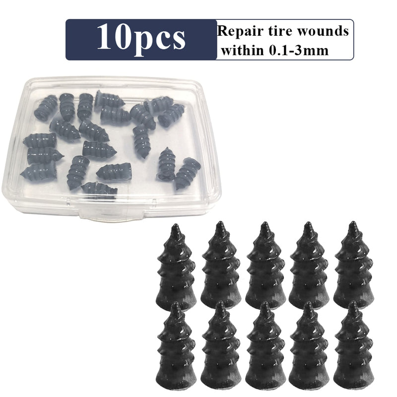 5/10pcs Vacuum Tyre Repair Nail Tire Puncture Screws Motorcycle Fitting Set Tubeless Wheel Repairs Punctures Kit Patches for Car