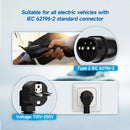 AFYEEV 3600W Portable Type 2 IEC62196-2 EV Charger Electric Car Charger Charging Cable EU Plug WiFi Bluetooth APP Remote Control