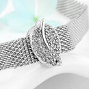 2021 New Arrival Sparkling 925 Sterling Silver Round Clear CZ Clips Beads for Jewelry Making Fit Reflexions Charm Bracelet