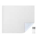 2Pc Whiteboard Dry Erase Board Sticker Wall Sticker Self Adhesive Backing Roll with Markers for Wall Office Home Classroom White