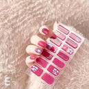 Semi Cured Gel Nails Art Stickers Fashion Solid Color Manicure Decal UV LED Lamp Need Gel Nail Decals Nail Sticker Decoration
