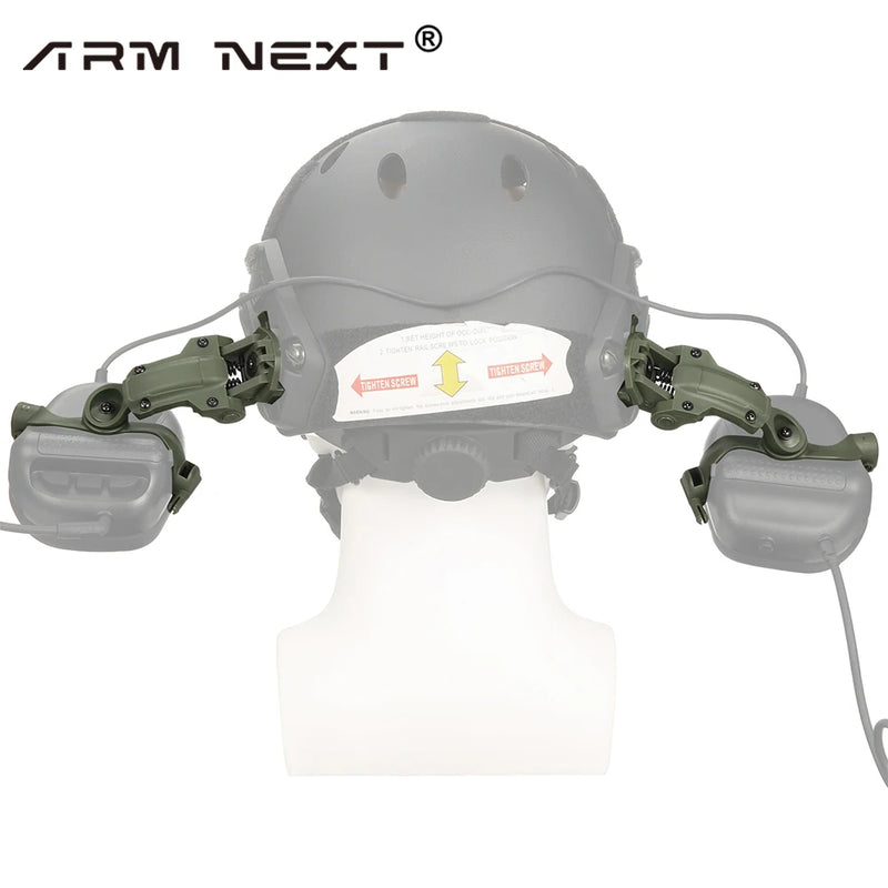 Shooting Headset Bracket Kit Multi-angle Rotation Helmet Rail Adapter Fit OPS Core ARC and Team Wendy Rail Headphone Mount