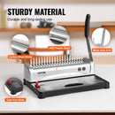 VEVOR Binding Machine Comb Binding Machine 21Holes Binding 450 Sheets Book Binder Machine with 100 PCS 3/8'' Comb Binding Spines