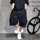 Japanese Korean Cargo Shorts For Men Summer Heavyweight Cotton 5-Inch Premium Distressed Streetwear Trendy Casual Pants Male