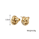 Neue Twist Ohrstecker Goldfarbe Metall Damen Ohrringe Rotierende Spirale Ausgefallene Ohrringe für Damen Europäischer Schmuck