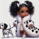 Huacan New Arrivals 2024 Diamond Painting Portrait Girl Diy Mosaic Dog Complete Kit Art Gift Wall Decor Picture Of Rhinestones