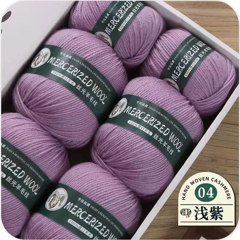 Hand-knitted Mongolian Cashmere Yarn for Cardigan Hat and Sweater, Worsted Woolen Wool, Hand-knitted Thread, 100g