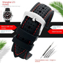 New Breathable Silicone Sports watchBand 18mm 20mm 22mm 24mm For any watch rubber Wrist strap Soft waterproof men's Accessories