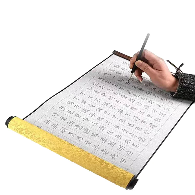 Magic Water Writing Cloth Scroll Copybook Brush Calligraphy Copybook Tao Te Ching Heart Sutra Reusable Chinese Calligraphy Paper