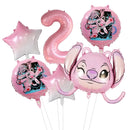 6pcs Disney Lilo & Stitch Party Balloons Stitch 32" Number Balloon set Baby Shower Birthday Party Decorations Kids Toy Gifts